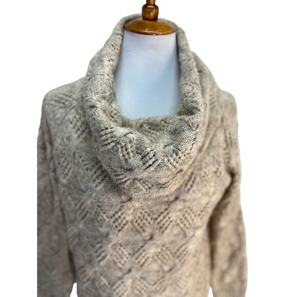 Royal Robbins Sierra Pullover Sweater Beige Size XL Cowl Neck Neutral Cozy Boho - Picture 8 of 12